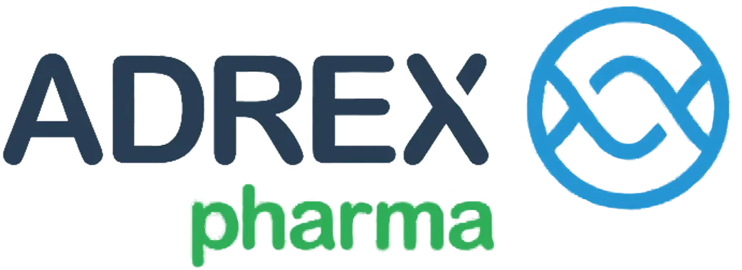 Man sieht auf dem Bild das Herstellerlogo von Adrex Pharma.