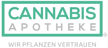 Man sieht das Logo von Cannabis Apotheke.